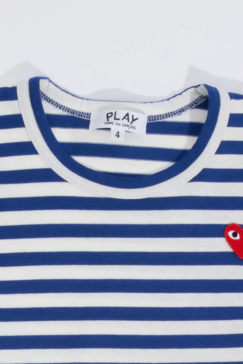 Kids Long Sleeve T-Shirt CDG PLAY Red Emblem – Blue | Centre Commercial